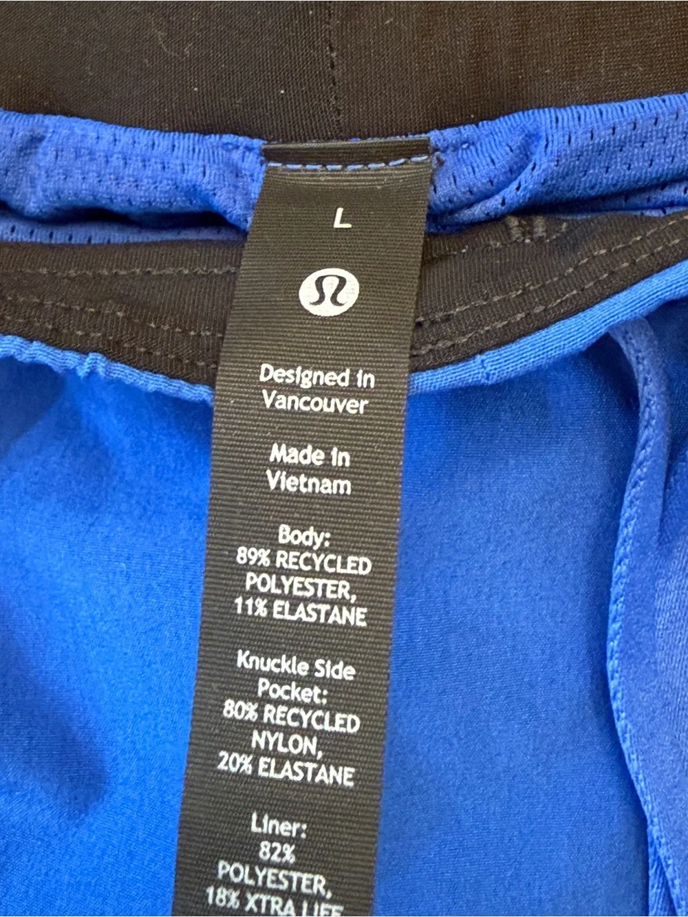 Lululemon Men's Swim Trunks Shorts Size L Blue 5.5